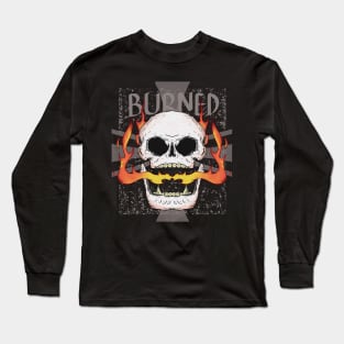 Burned Skull Long Sleeve T-Shirt